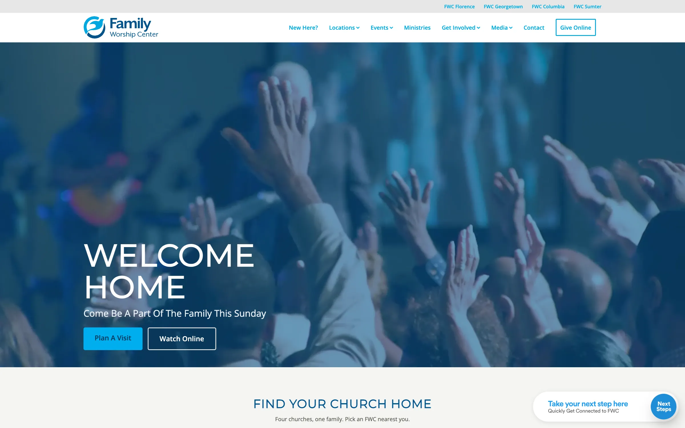 FWC Churches, website screenshot